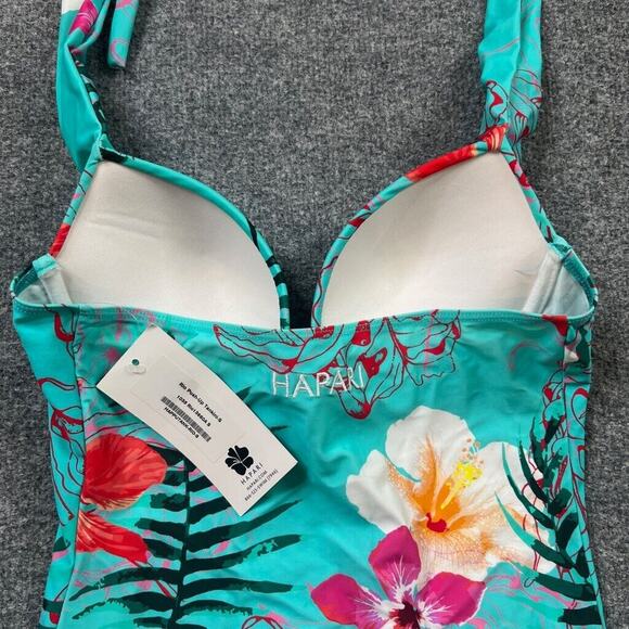 Hapari Tankini Womens 4-6 Small Cypress Rio Push Up Halter Tie Neck SPF 50 Swim - Picture 6 of 11